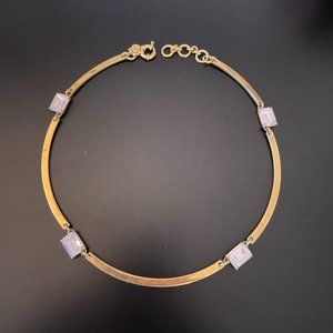 J. Crew Jeweled Pink & Gold Bracelet